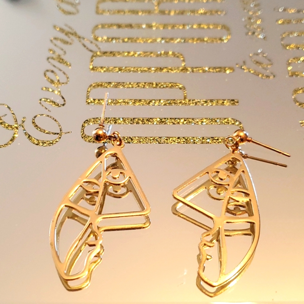 Abstract face earings